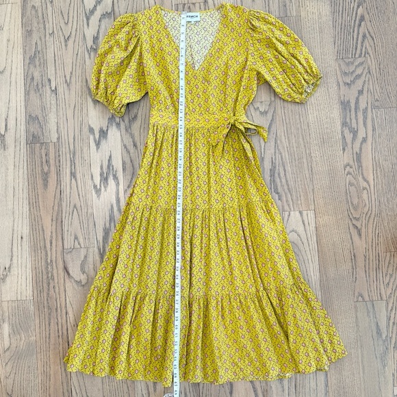 FRNCH Paris Women’s Gladys Floral Puff Sleeve Vintage Inspired Dress Size XS - Picture 11 of 14